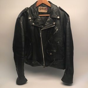 SCHOTT VINTAGE leather motorcycle jacket